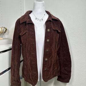 Brown corduroy jacket with buttons
